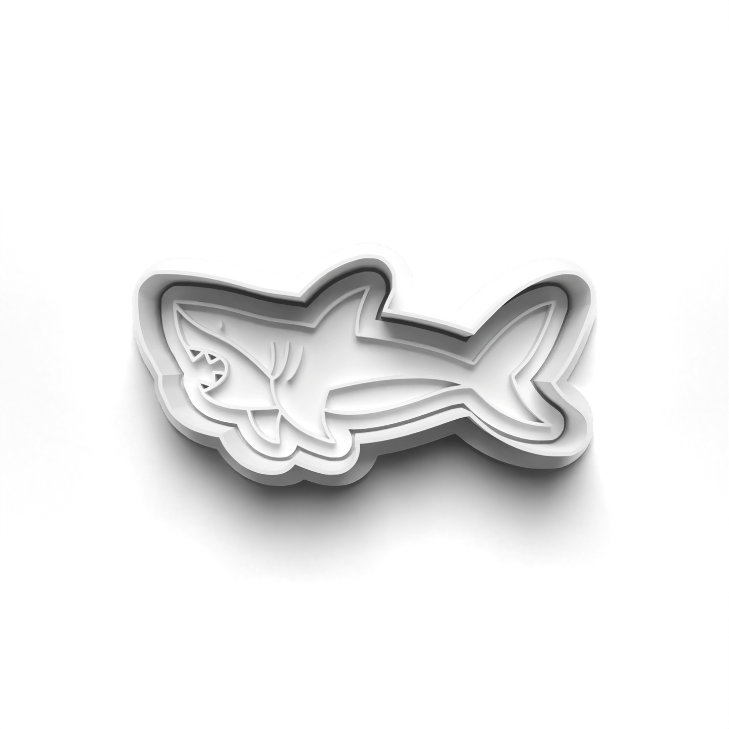 SHARKS 2'' Cutter and Stamp Prv - Original Product for Crafting and DIY Projects Bakeware Clay