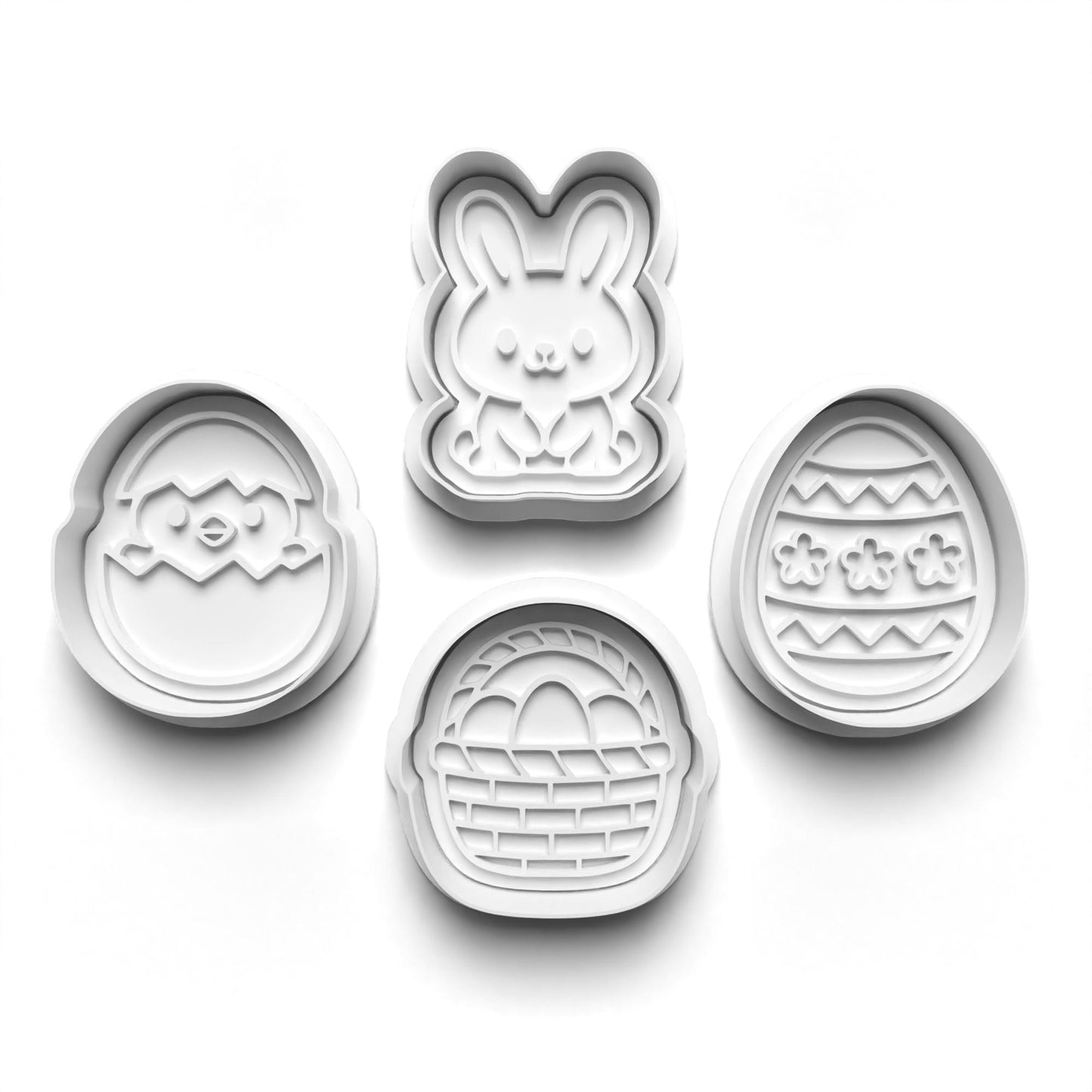 Easter PRV Fondant & Cookie Cutter Set with Stamp 2 Inches
