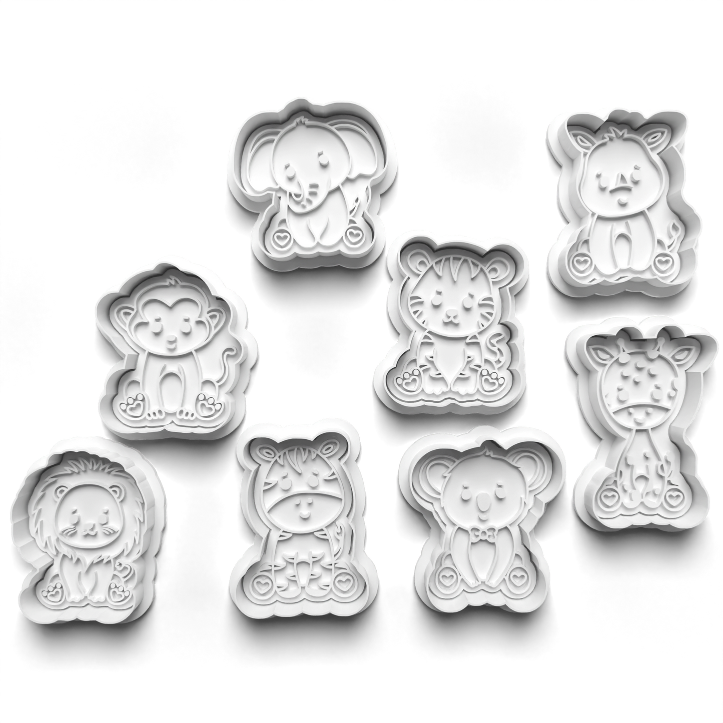 Baby Animal 2'' Cutter and Stamp Prv - Original Product for Crafting and DIY Projects Bakeware Clay