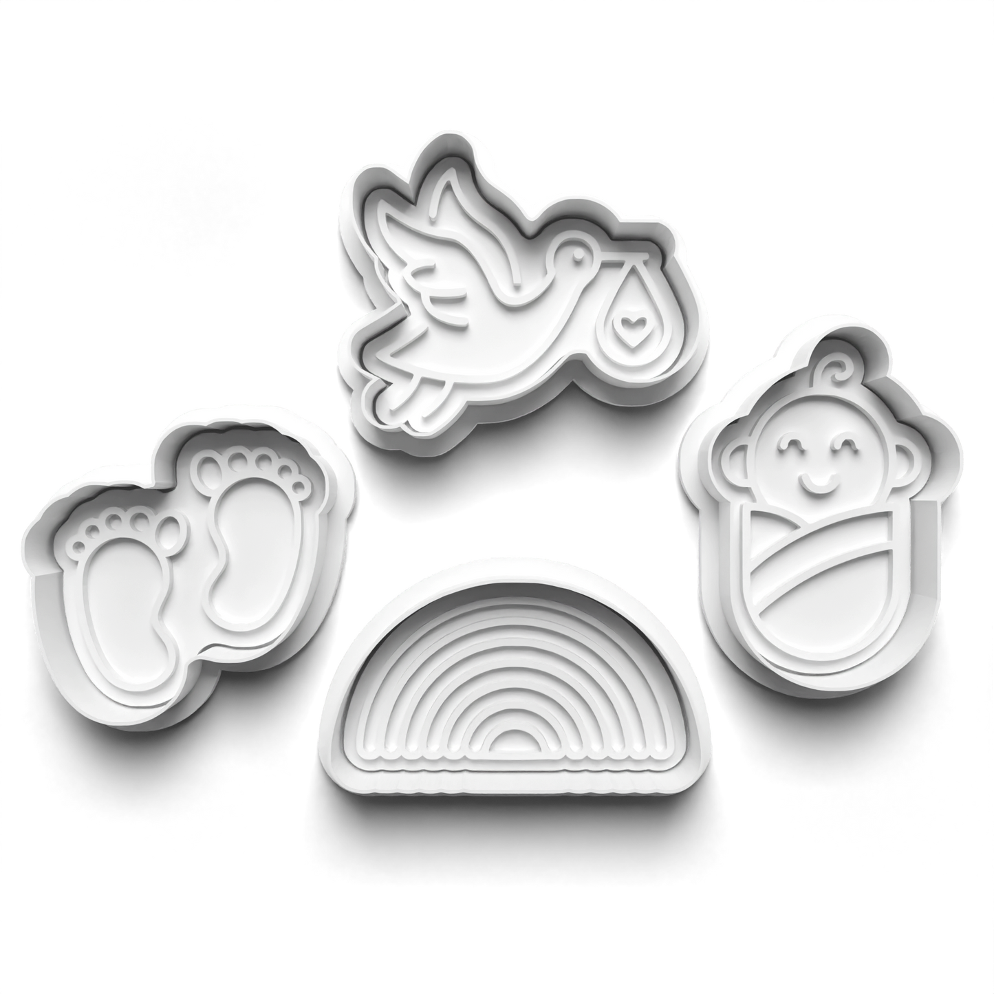 Baby Stork Cutter-n-Stamp PRV, Crafting, Cookies, Fondant! BAKERSWARE UTENSILS
