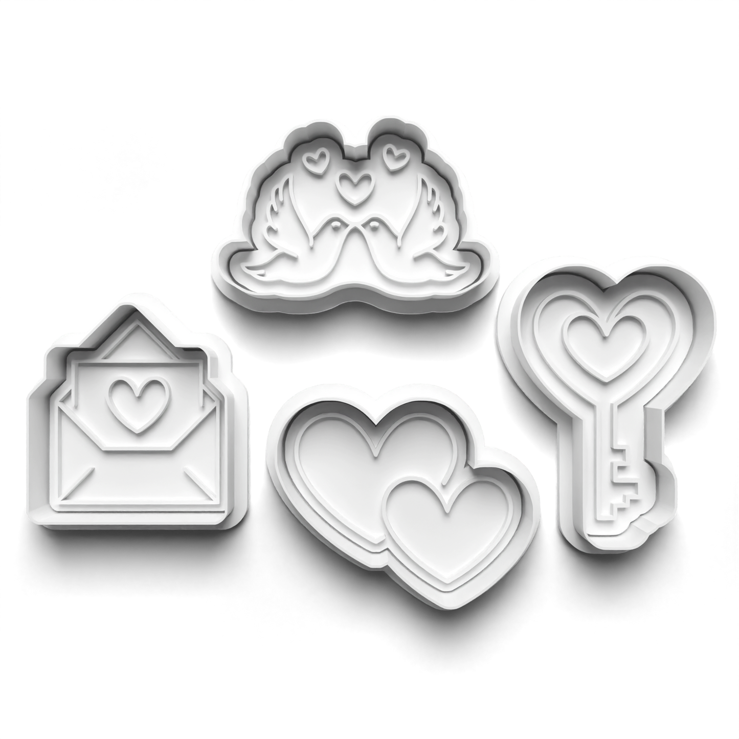 VALENTINE'S DAY Fondant & Cookie Cutter Set with Stamp - PRV