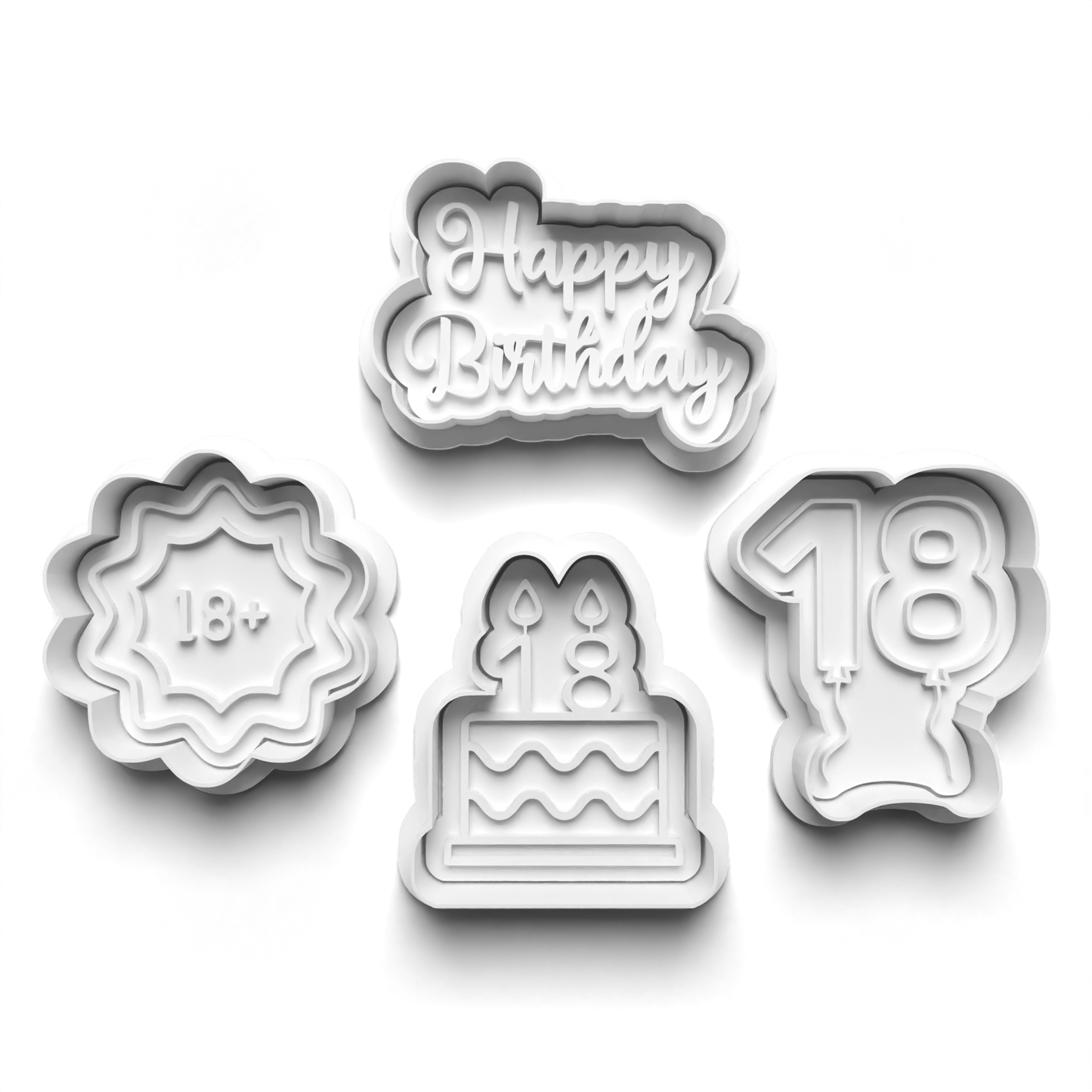 BIRTHDAY & MILESTONE cutter and stamps 2" baking, arts and crafts Bakeware Set