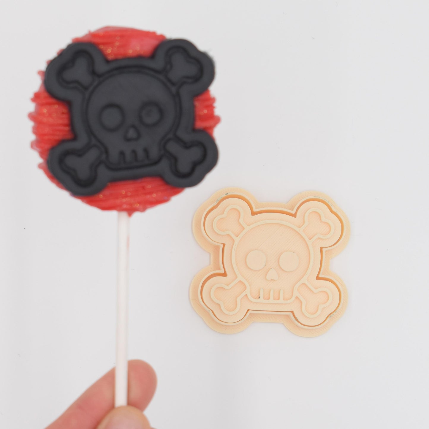 SKULL Cutter Set with Stamp 2'' - Professional Cookie & Fondant Cutters for Easy Crafting