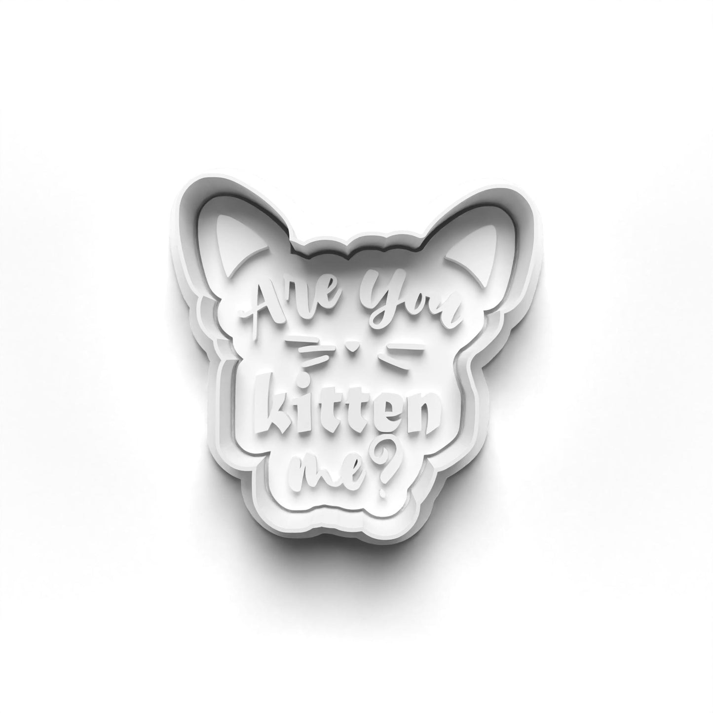 CAT LOVE 2'' Cutter and Stamp Prv - Original Product for Crafting and DIY Projects Bakeware Clay