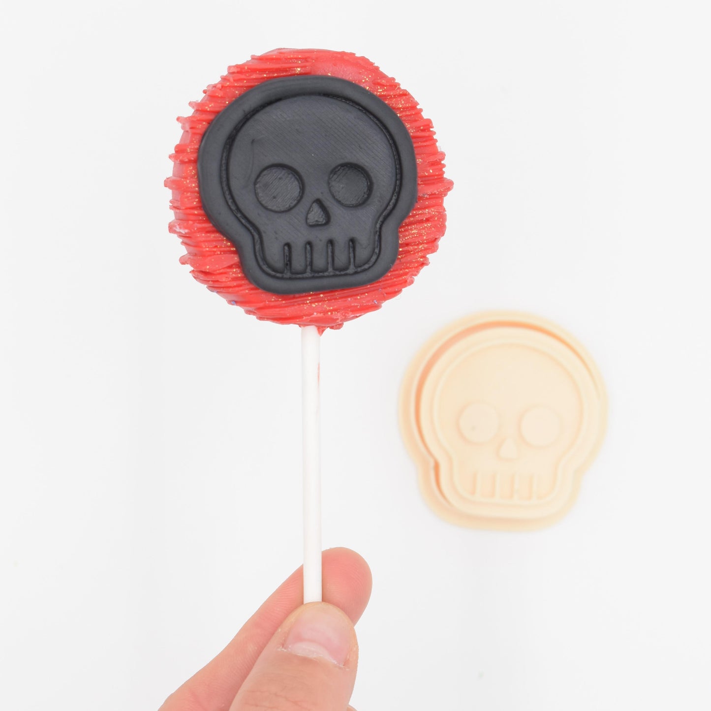 SKULL Cutter Set with Stamp 2'' - Professional Cookie & Fondant Cutters for Easy Crafting