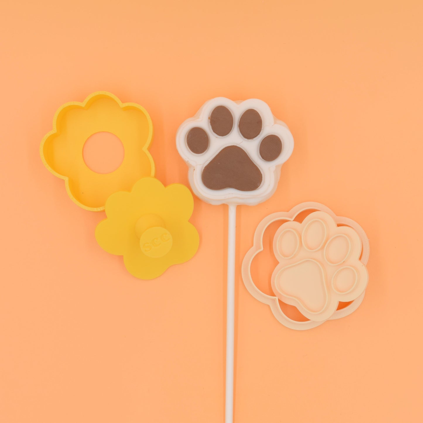 Dog Paw CakePop PRV Cutter and Press + Cutter & Stamps - 2" Combo Set