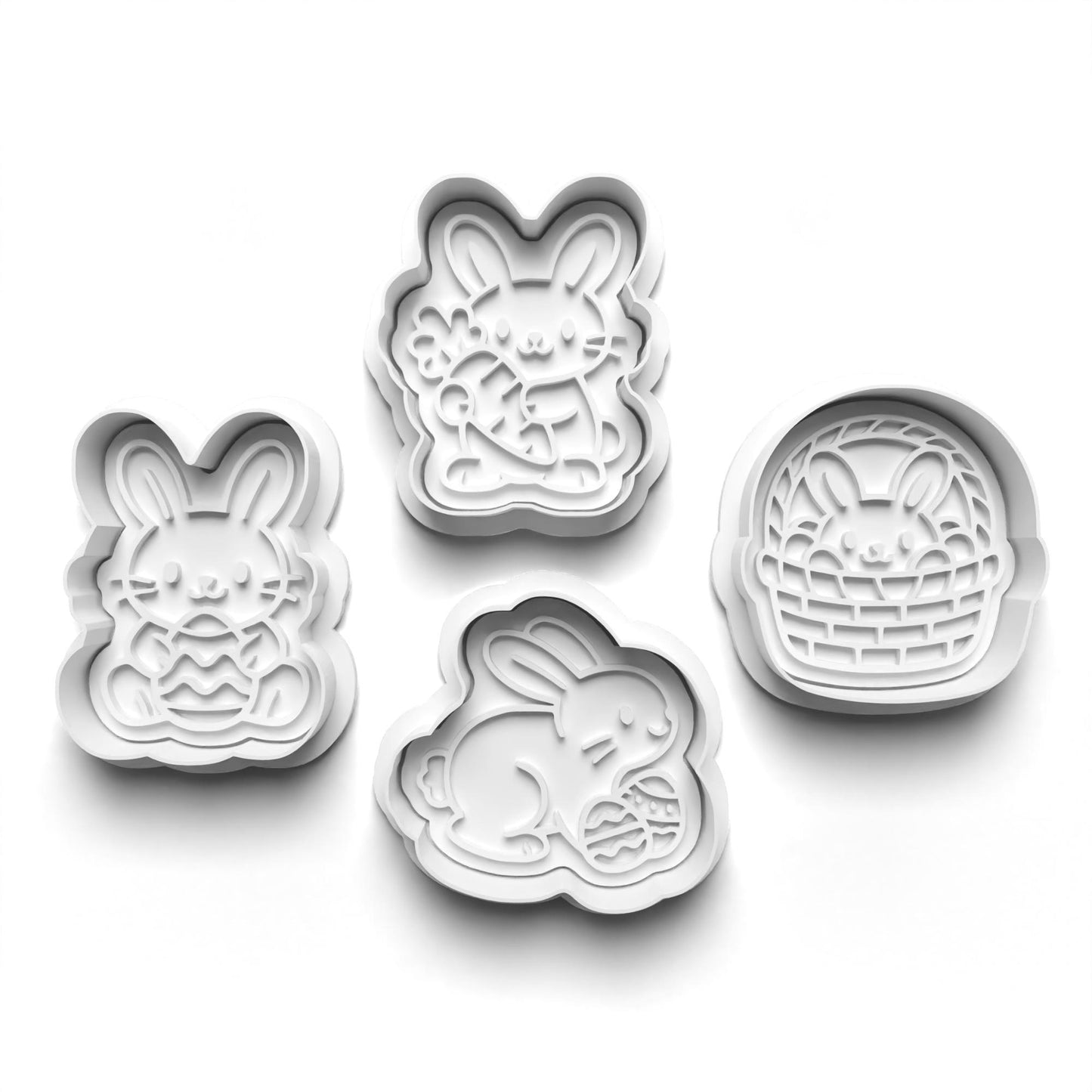 Easter PRV Fondant & Cookie Cutter Set with Stamp 2 Inches