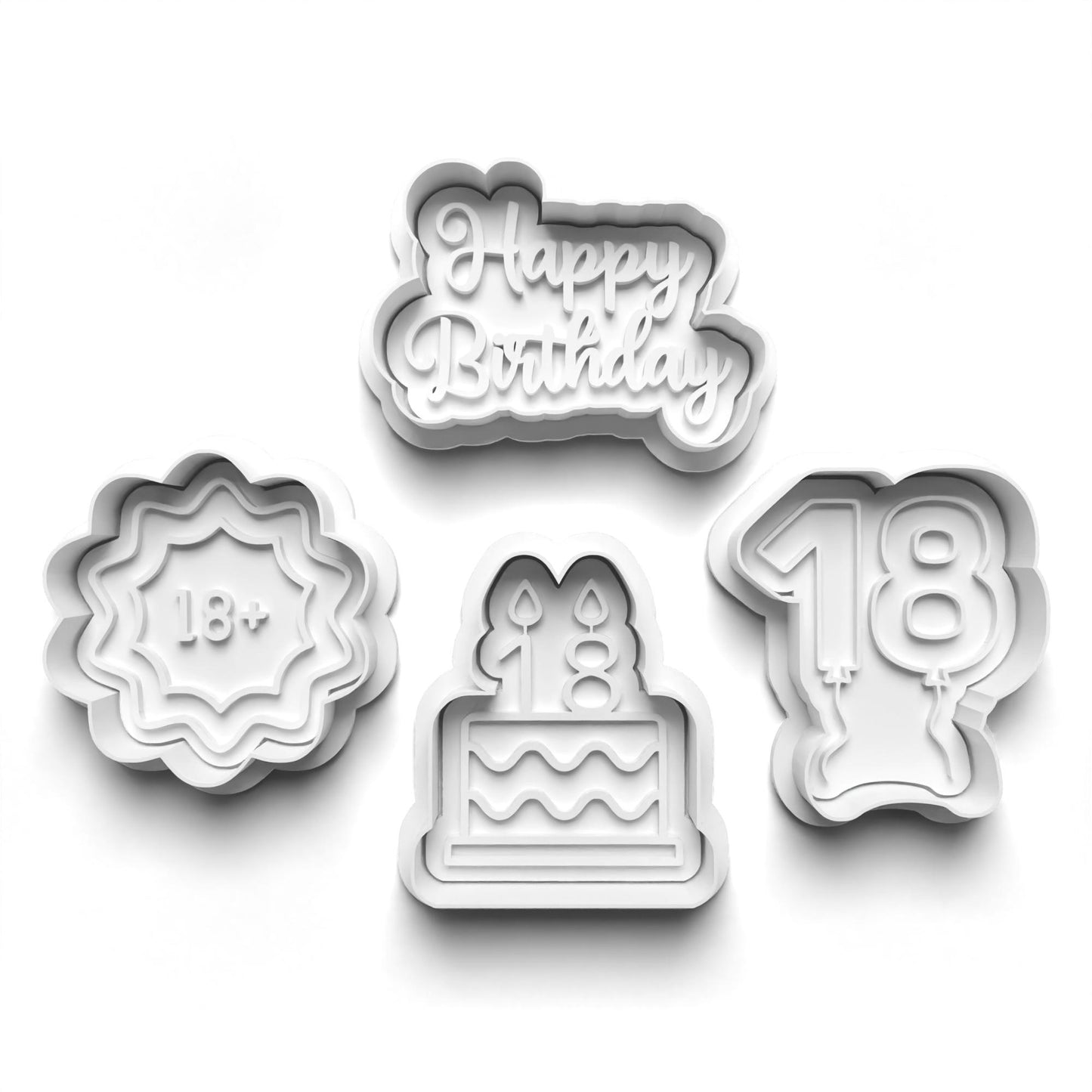 BIRTHDAY & MILESTONE cutter and stamps 2" baking, arts and crafts Bakeware Set