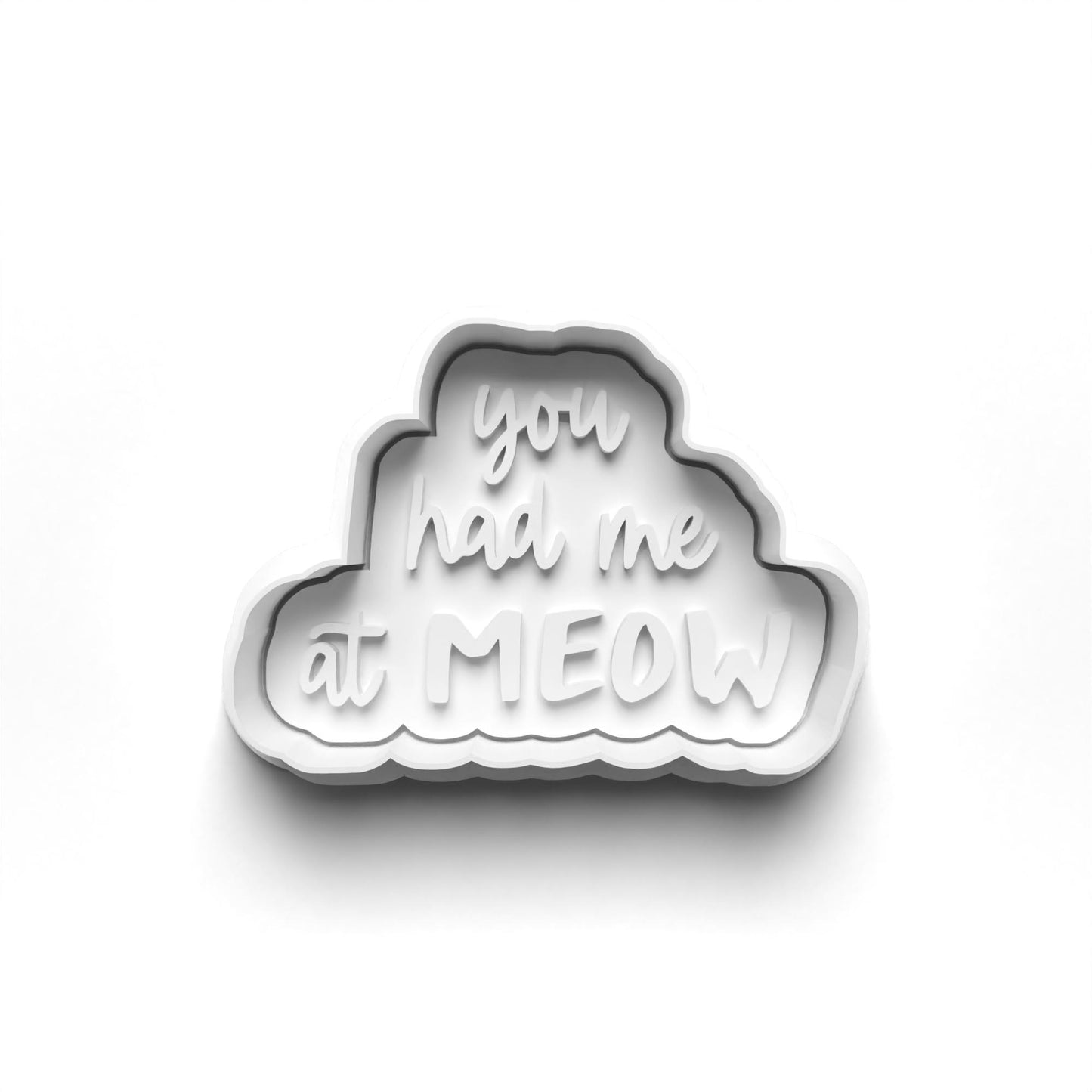 CAT LOVE 2'' Cutter and Stamp Prv - Original Product for Crafting and DIY Projects Bakeware Clay