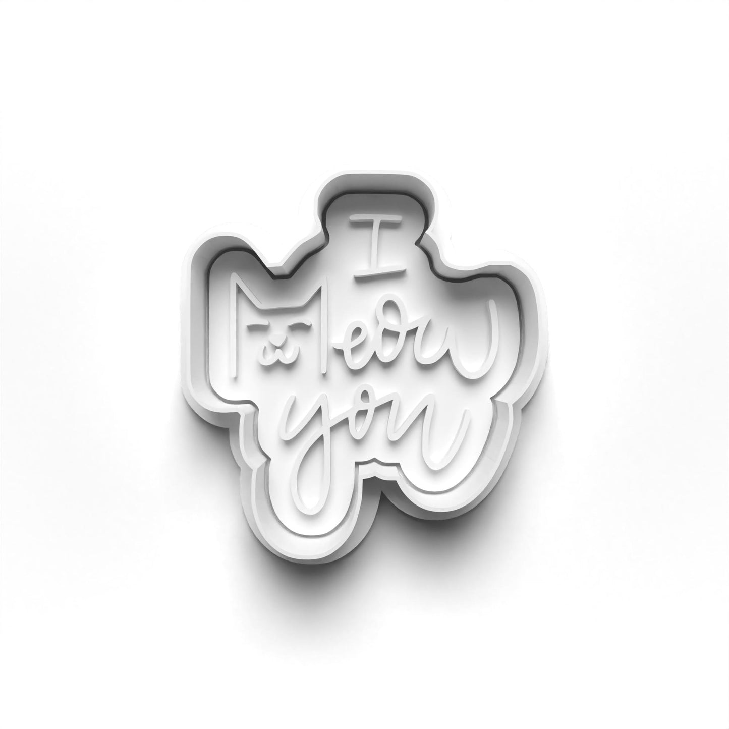 CAT LOVE 2'' Cutter and Stamp Prv - Original Product for Crafting and DIY Projects Bakeware Clay