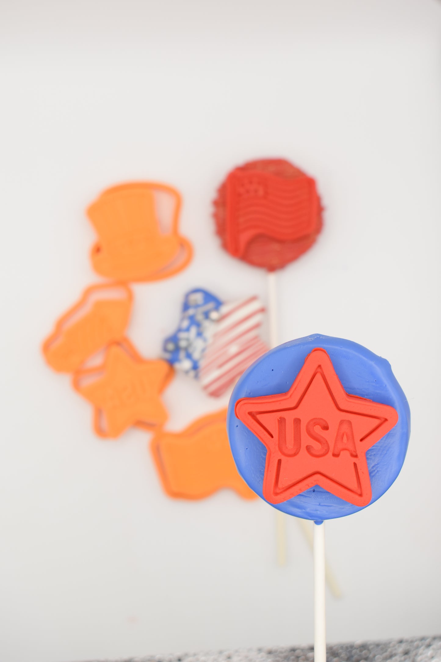 JULY 4 PRV Cutter and Stamp - Fondant, Cookie, Chocolate and More, Create Your Own Sweet Decorations