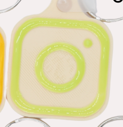 SQUARE NFC DIGITAL BUSINESS CARD KEYCHAIN perfect for bakers and more