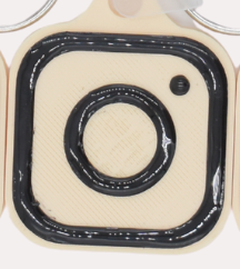 SQUARE NFC DIGITAL BUSINESS CARD KEYCHAIN perfect for bakers and more