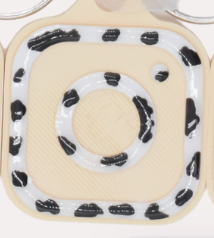 SQUARE NFC DIGITAL BUSINESS CARD KEYCHAIN perfect for bakers and more