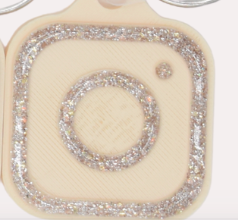 SQUARE NFC DIGITAL BUSINESS CARD KEYCHAIN perfect for bakers and more