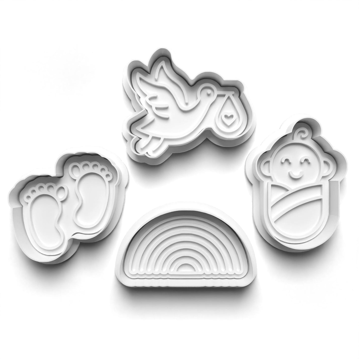 Baby Stork Cutter-n-Stamp PRV, Crafting, Cookies, Fondant! BAKERSWARE UTENSILS