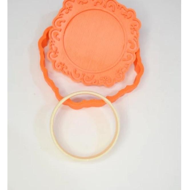 Different style frame cutter and stamps