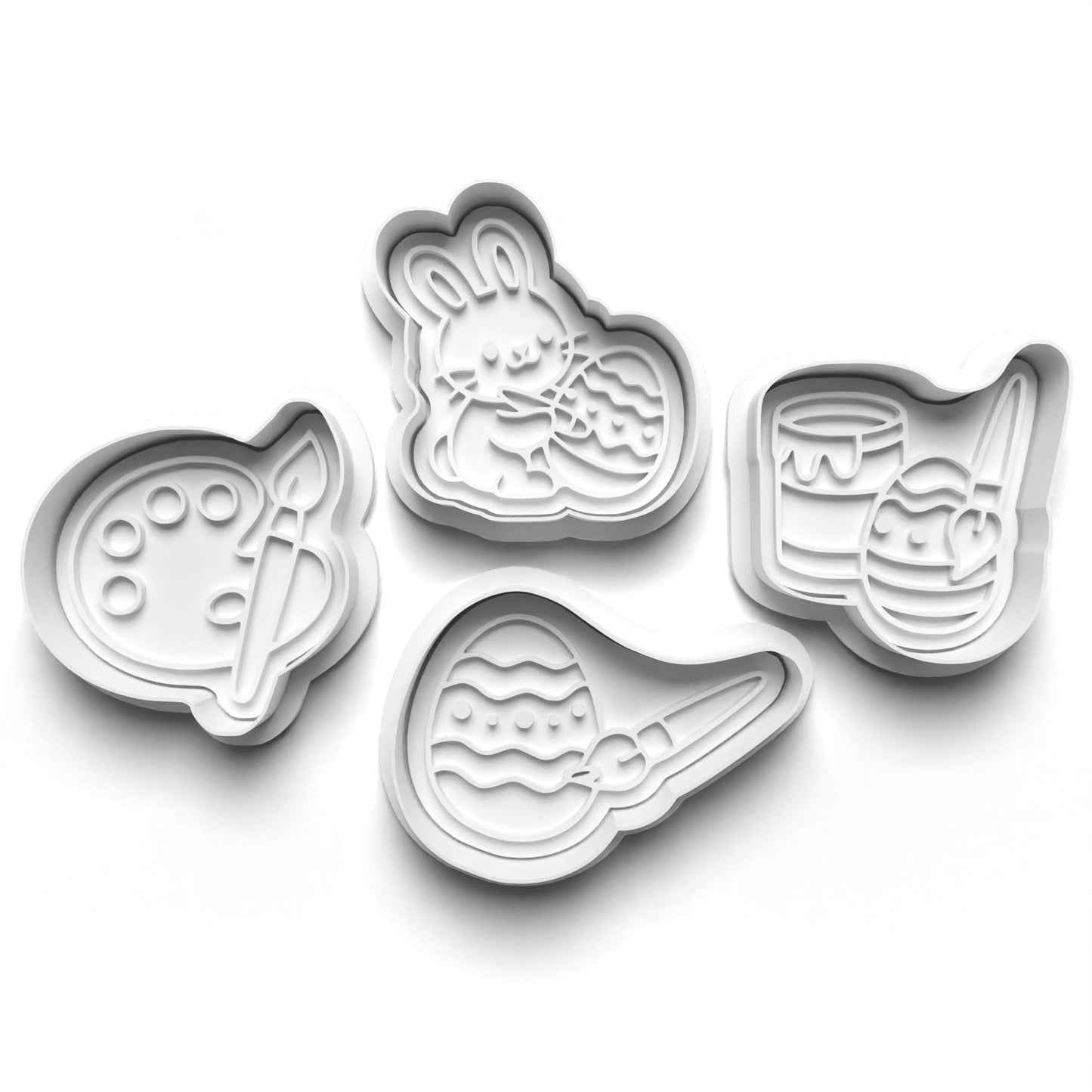 Easter PRV Fondant & Cookie Cutter Set with Stamp 2 Inches