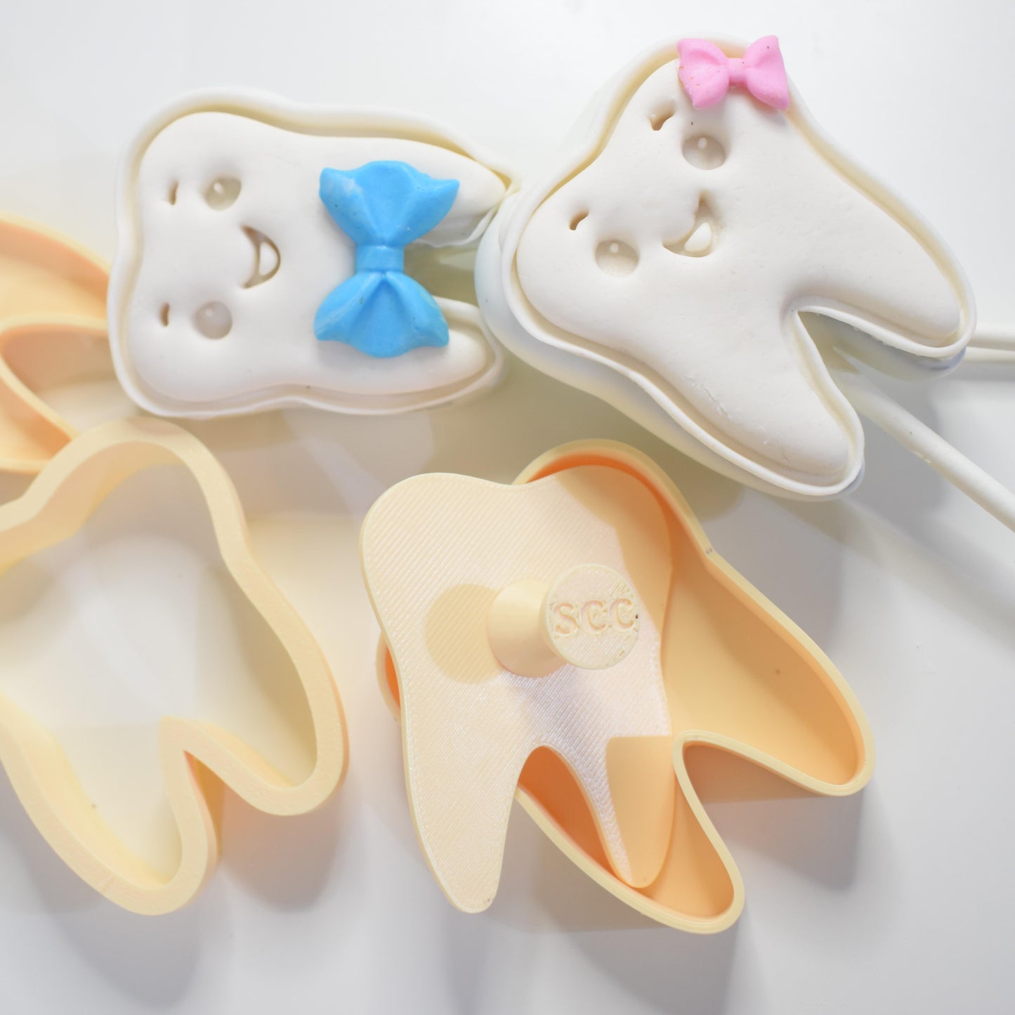 Tooth Cake Pop Press 1oz Press with Dough Cutter, Baking Mold & Stamp for Baking and Crafting, Food-Safe PLA & PETG