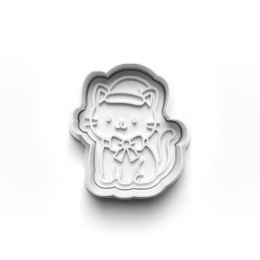 CHRISTMAS CAT cutter and stamps