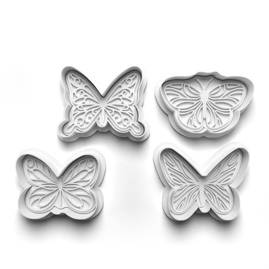 BUTTERFLIES  2'' Cutter and Stamp Prv - Original Product for Crafting and DIY Projects Bakeware Clay