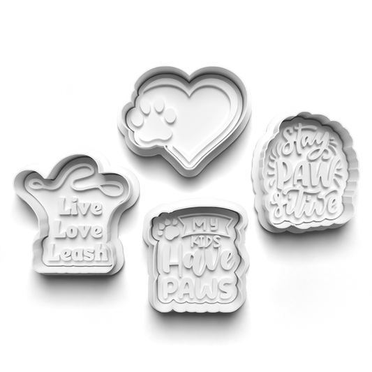 Dog Love 2'' Cutter and Stamp Prv - Original Product for Crafting and DIY Projects Bakeware Clay