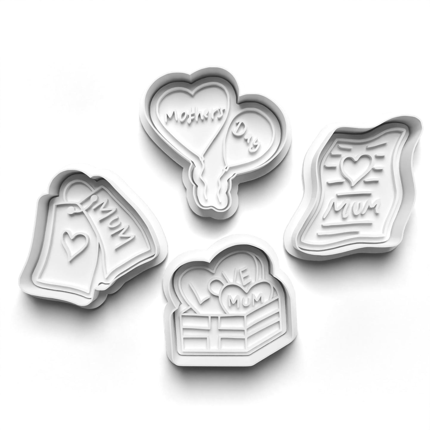 MOTHER'S DAY PRV, LOVE MOM, Mothers DAY Press with Dough Cutter, Baking Mold & Cutter & Stamp for Baking and Crafting (Copy)