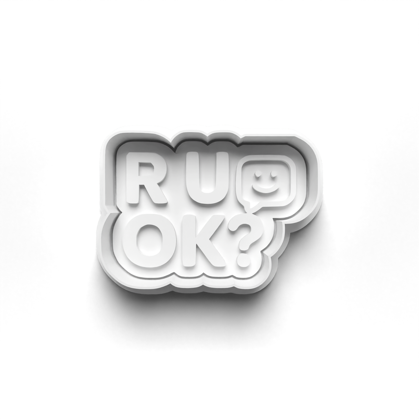 R U OK cutter and stamp 2" baking , arts and crafts