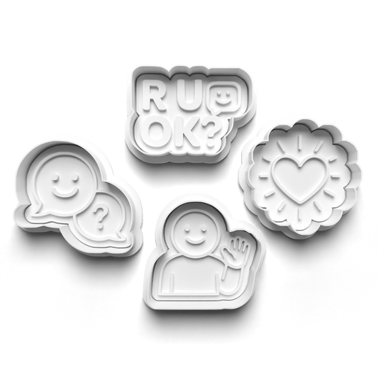 R U OK cutter and stamp 2" baking , arts and crafts