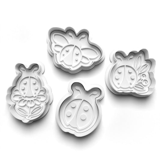 LADY BIRDS / LADY BUG 2'' Cutter and Stamp PRV