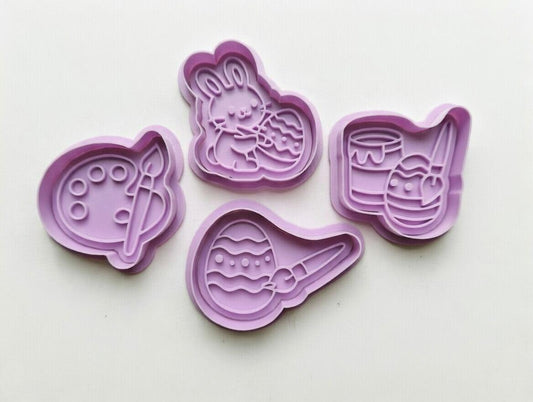 Easter PRV Fondant & Cookie Cutter Set with Stamp 2 Inches