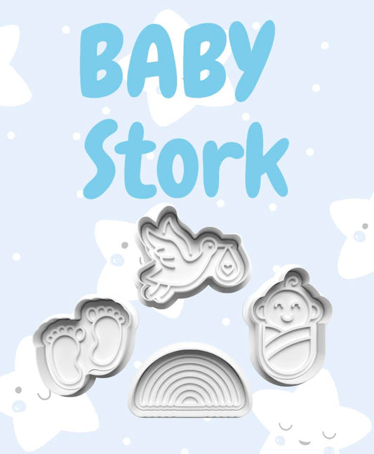 Baby Stork Cutter-n-Stamp PRV, Crafting, Cookies, Fondant! BAKERSWARE UTENSILS