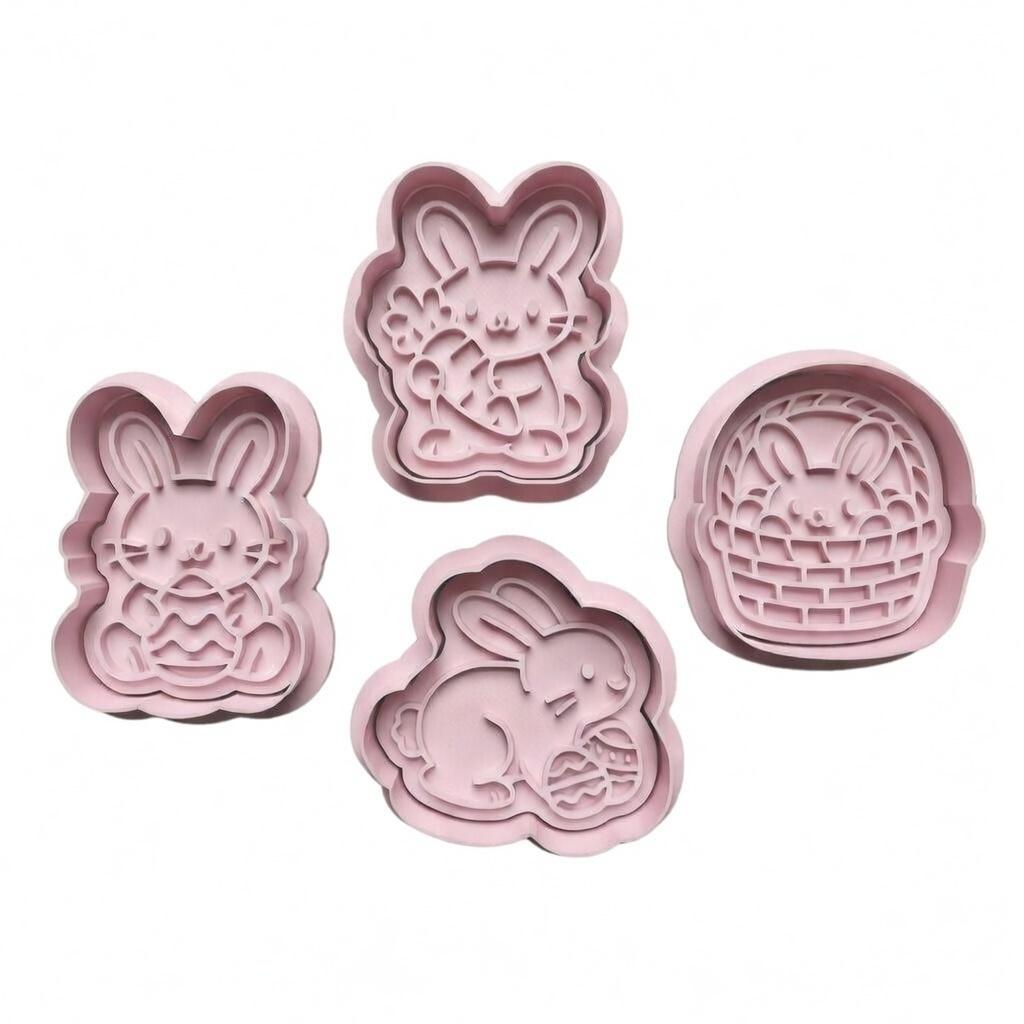 Easter PRV Fondant & Cookie Cutter Set with Stamp 2 Inches