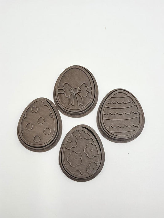 Egg Cookie Cutter Set with Stamp 2 Inches