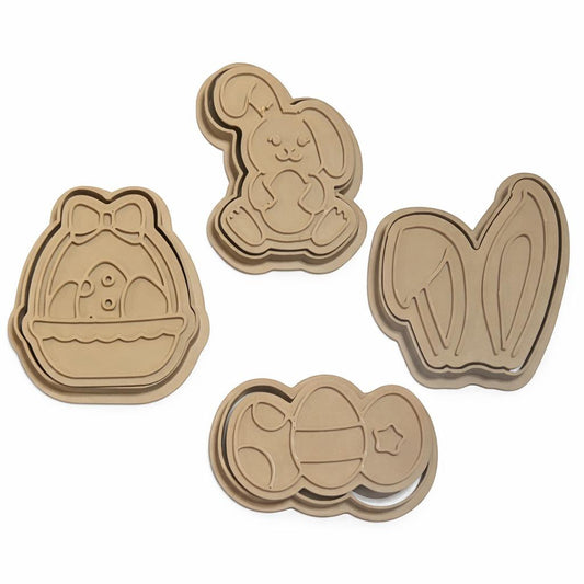 Easter PRV Fondant & Cookie Cutter Set with Stamp  2 Inches