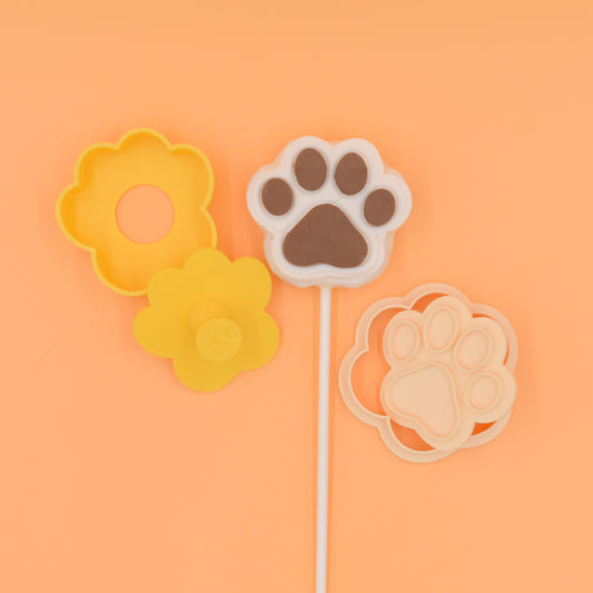 Dog Paw CakePop PRV Cutter and Press + Cutter & Stamps - 2" Combo Set