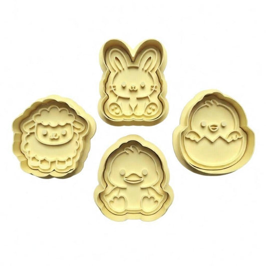 Easter PRV Fondant & Cookie Cutter Set with Stamp 2 Inches