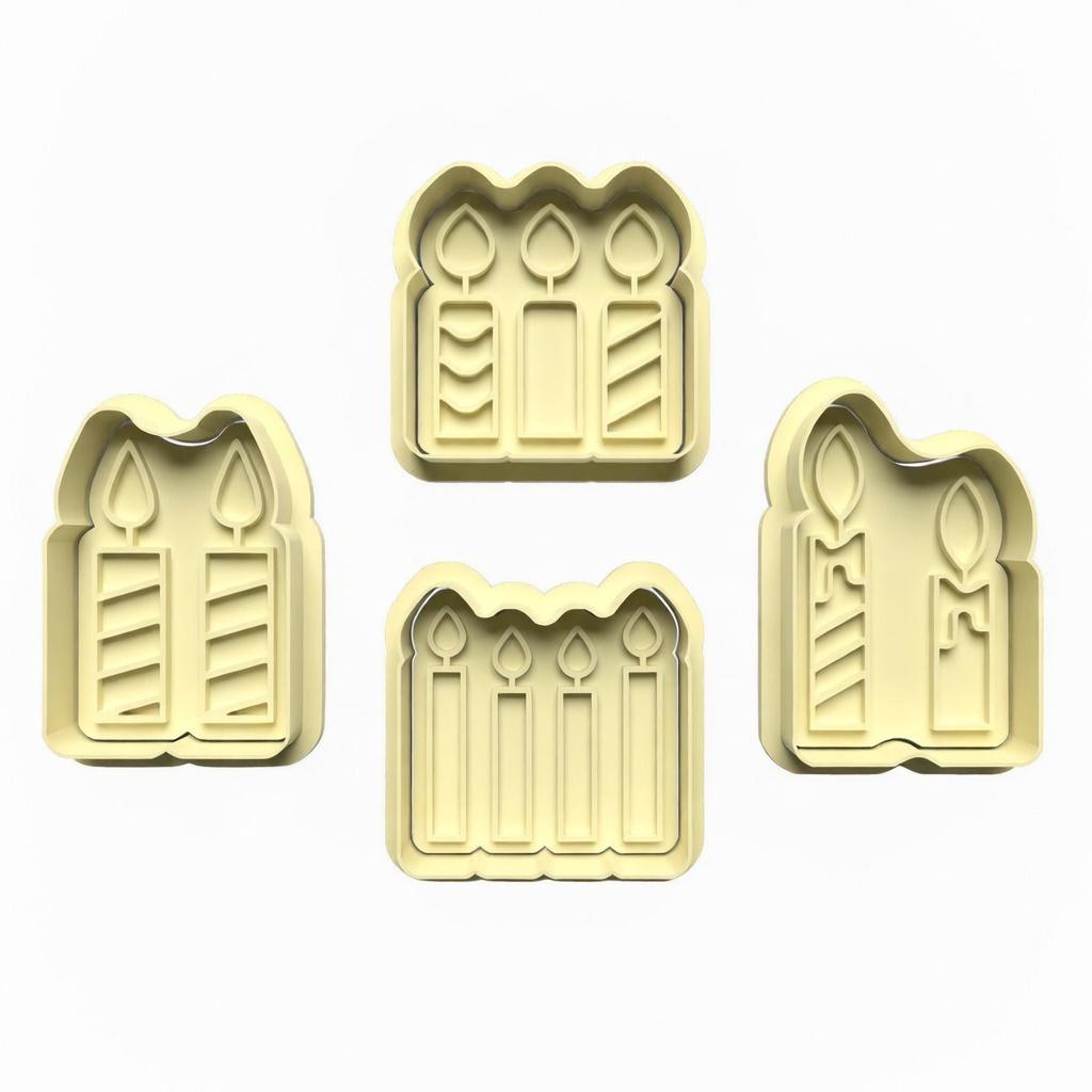 Birthday Candles cutter and stamps 2"