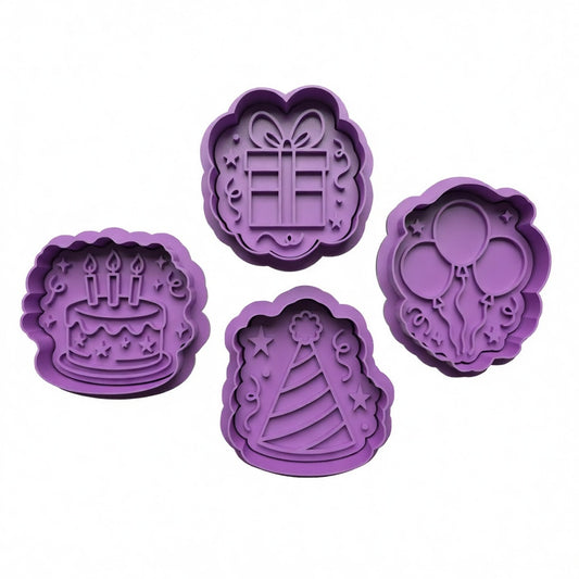 BIRTHDAY & MILESTONE cutter and stamps 2"