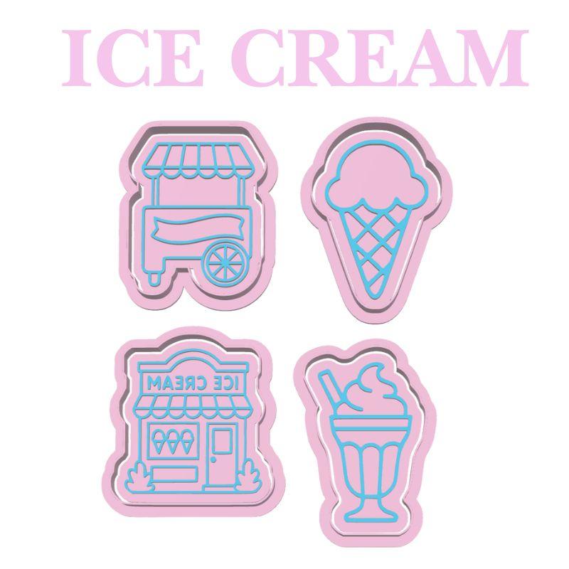 ICE CREAM cutter and stamp 2" baking