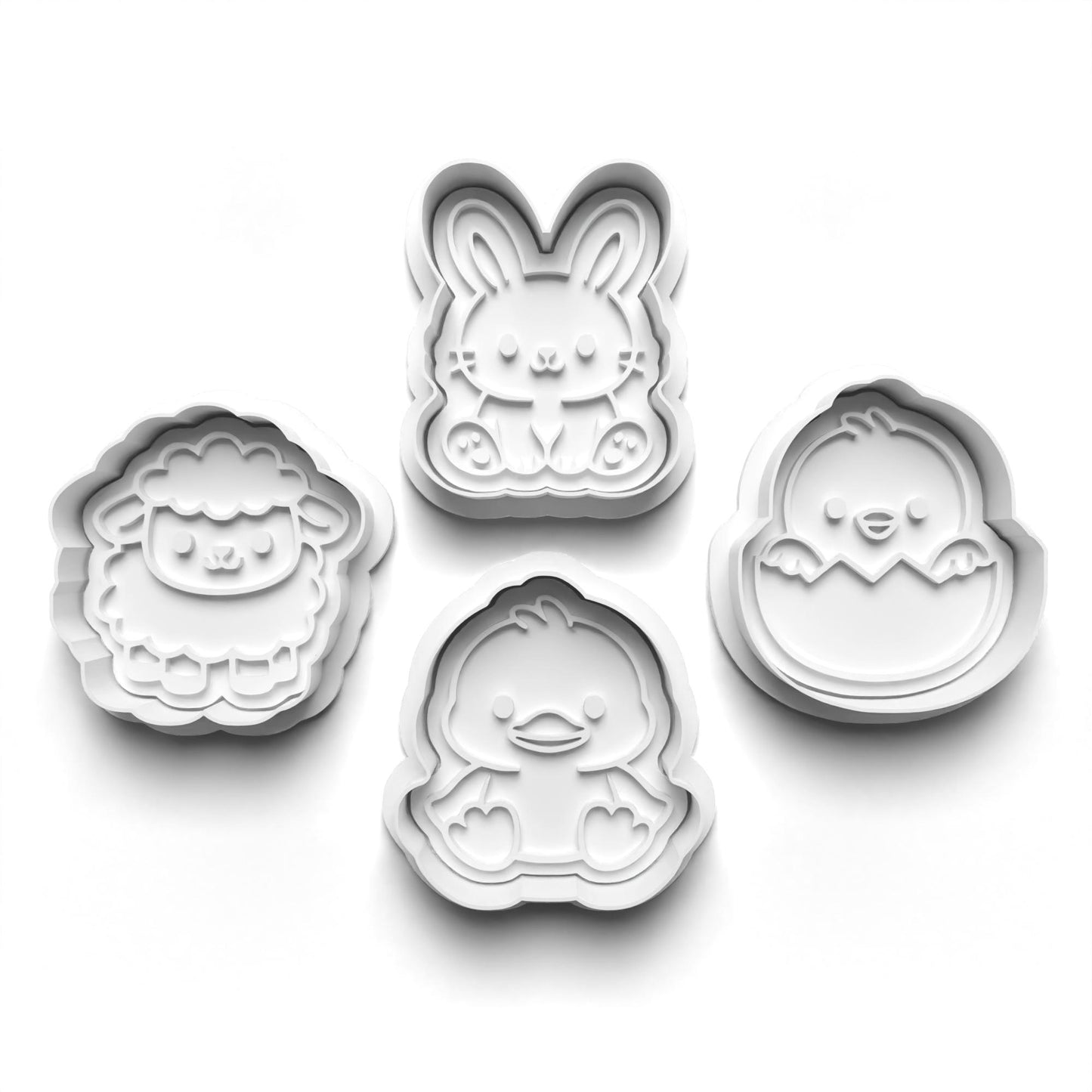Easter PRV Fondant & Cookie Cutter Set with Stamp 2 Inches
