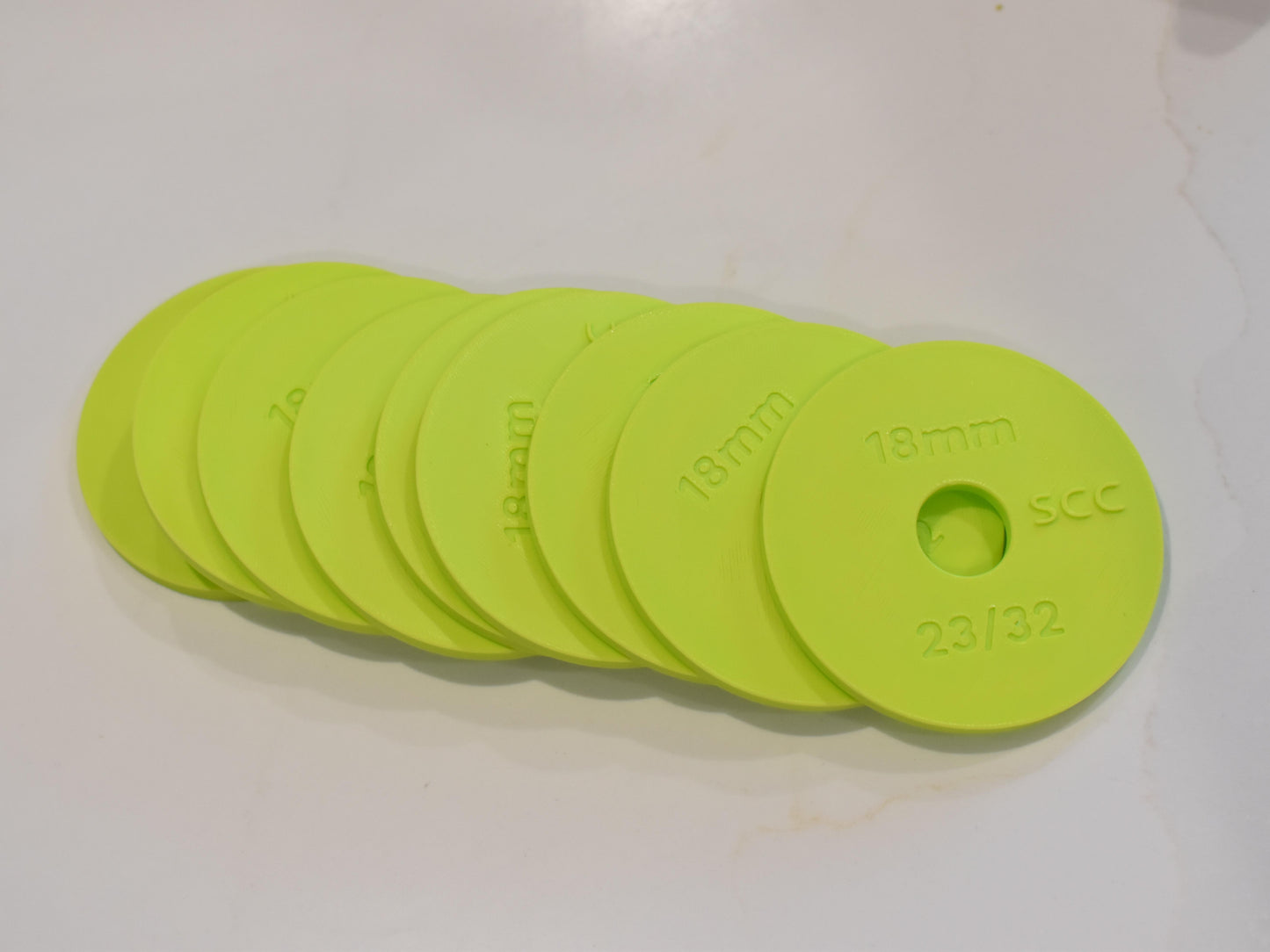 Rolling pin guide 18mm Fondant & Cookie dough  - Orange, Green, Brown, Tan - 2 Inches,Food-Safe PLA & PETG