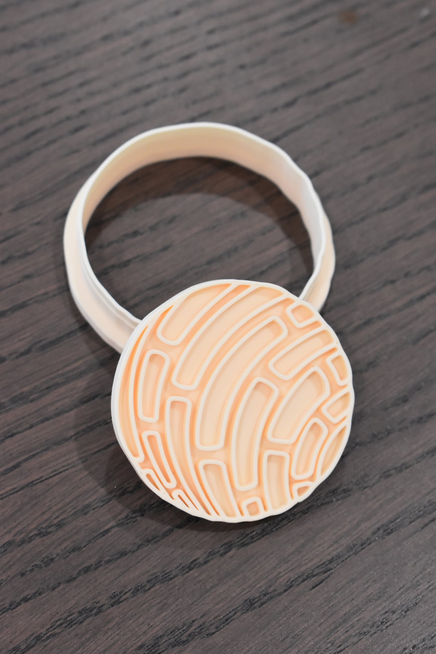 Concha Fondant & Cookie Cutter Set with Stamp - Orange, Green, Brown, Tan - 2 Inches,Food-Safe PLA & PETG