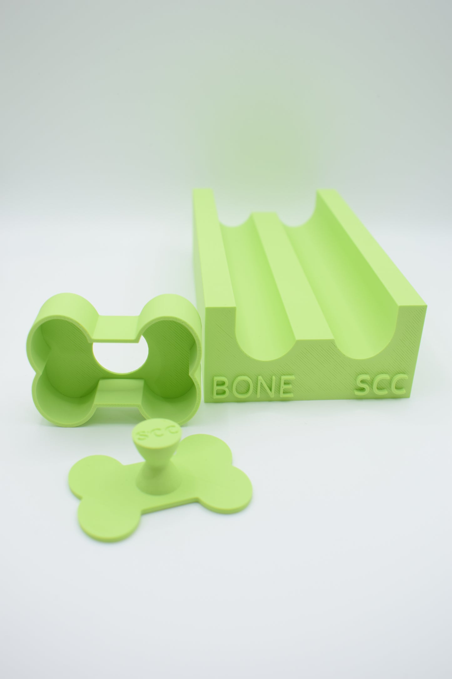 Sweet Cut Co. Dog Bone 2" Cutter and Stamp PRV - Eco-friendly Food-safe PLA PETG - Perfect for 1.5-2" Holiday Cookies - Made in USA