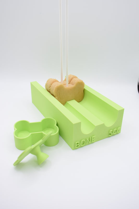 Sweet Cut Co. Dog Bone 2" Cutter and Stamp PRV - Eco-friendly Food-safe PLA PETG - Perfect for 1.5-2" Holiday Cookies - Made in USA