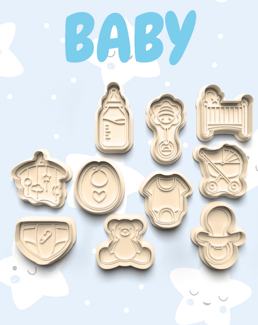 Baby Cutter & Stamp PRV, Cookies, Fondant, Decorations, Crafting, Bakeware Utensils Kitchen Shaped