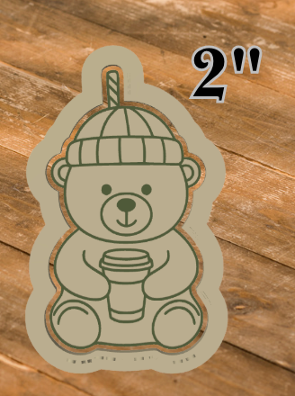 Bearista cutter and stamp 2" and 3'' baking