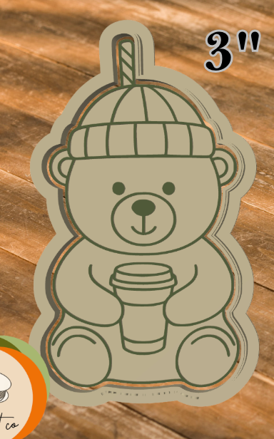 Bearista cutter and stamp 2" and 3'' baking