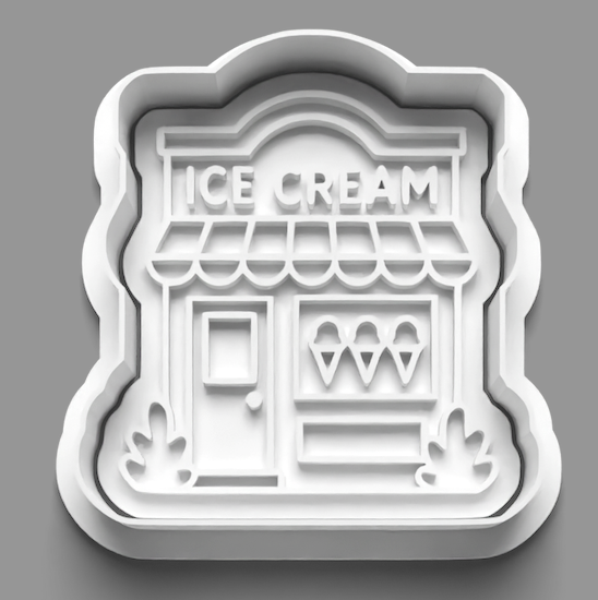 ICE CREAM cutter and stamp 2" baking