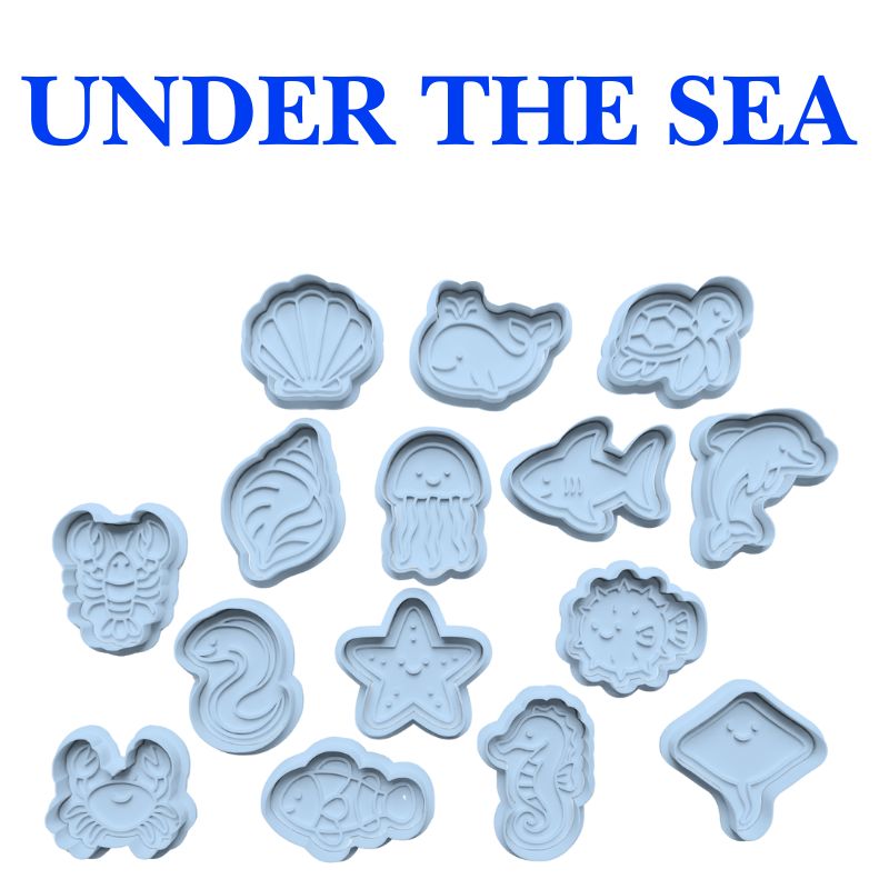 UNDER THE SEA cutter and stamps